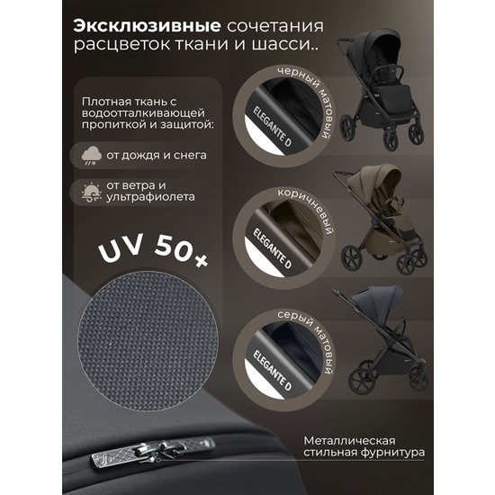 Коляска прогулочная Sweet Baby SBL Elegante D Dark Grey - 19
